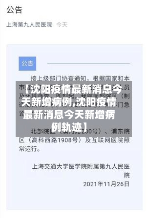 【沈阳疫情最新消息今天新增病例,沈阳疫情最新消息今天新增病例轨迹】-第1张图片