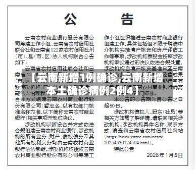 【云南新增1例确诊,云南新增本土确诊病例2例4】-第2张图片