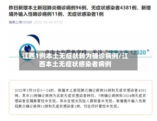 江西1例本土无症状转为确诊病例/江西本土无症状感染者病例-第3张图片