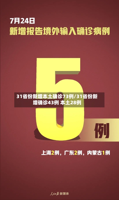 31省份新增本土确诊73例/31省份新增确诊43例 本土28例-第1张图片