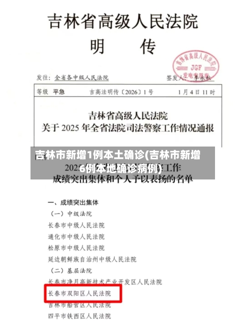 吉林市新增1例本土确诊(吉林市新增6例本地确诊病例)-第1张图片
